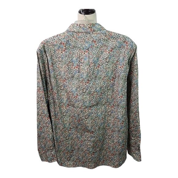 J Crew Red Blue Cream Secret Wash Men's Button Down Shirt Medium NEW - Picture 2 of 3